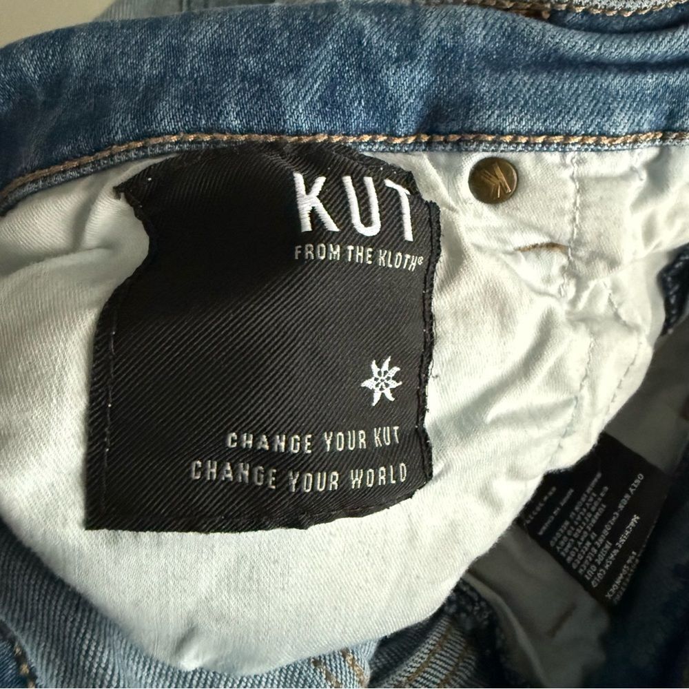 KUT Distressed Women's Ankle Jeans Raw Hem #147555 Size 10 - Picture 10 of 13
